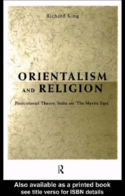Orientalism and Religion: Postcolonial theory ... - Get a Free Blog