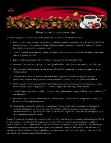 10 motive pentru care sa bem cafea - Caffe Carraro