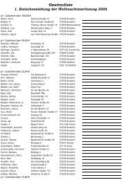 Link zur Gewinnliste der 1. Zwischenziehung - in Straelen