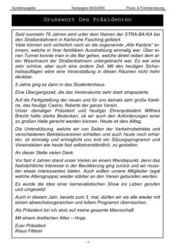 Prunksitzung 2004 - Stra-Ba-Ka