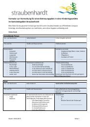 Formular zur Vormerkung für einen Betreuungsplatz ... - Straubenhardt