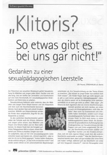 Klitoris? So etwas gibts es bei uns gar nicht! - Strohhalm e.V.