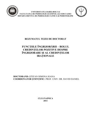 rezumat - Institutul de Studii Doctorale