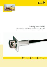 Stump Felsanker Allgemeine bauaufsichtliche Zulassung Z–20.1–53