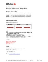 EASA Part-66 Examination / Zurich (ZRH) - SR Technics