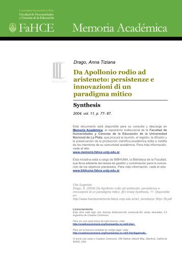 Da Apollonio rodio ad aristeneto: persistenze e innovazioni di un ...