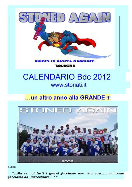 CALENDARIO Bdc 2012 - stonati