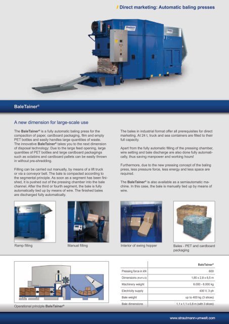 baling presses brochure - Strautmann Umwelttechnik