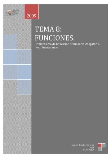 TEMA 8: FUNCIONES.