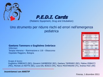 P.E.D.I. Cards (Pediatric Equipment, Drug and Intubation) - AMIETIP