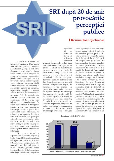 numărul 17, martie 2010 - Serviciul Român de Informaţii