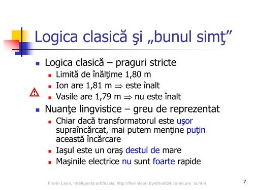 8. Logica vaga - Universitatea Tehnică Gheorghe Asachi