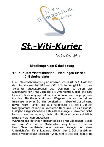 KURIER Nr. 24 - St.-Viti-Gymnasium