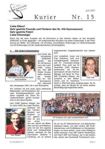 Kurier Nr. 15 - St.-Viti-Gymnasium