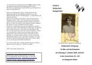 Stolperstein-Verlegung für Max und Ida Schweizer am Dienstag, 6 ...