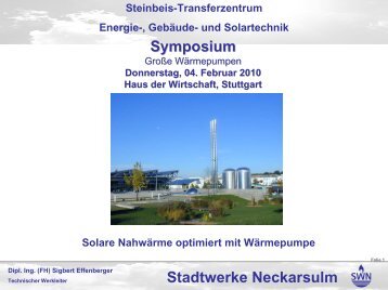 Vortrag Sigbert Effenberger - EGS-plan Steinbeis-Transferzentrum