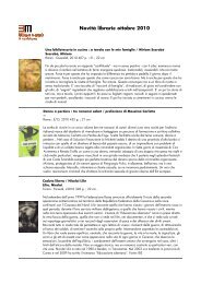 Novità librarie ottobre 2010 - biblioteca comunale di monfalcone