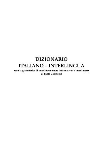 dizionario italiano – interlingua - renascentia
