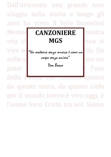 Canzoniere MGS Triveneto