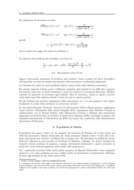 Un ventaglio di problemi giapponesi per il liceo scientifico - Mathesis