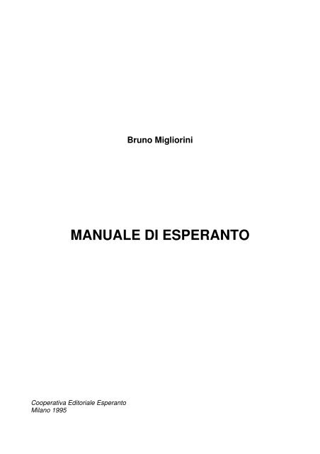 Manuale di Esperanto (pdf) - Federazione Esperantista Italiana