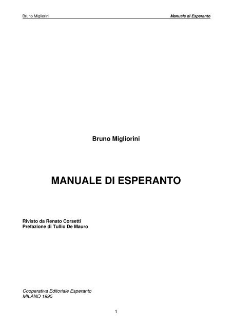 Manuale di Esperanto (pdf) - Federazione Esperantista Italiana