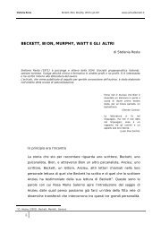 BECKETT, BION, MURPHY, WATT E GLI ALTRI - Samuel Beckett