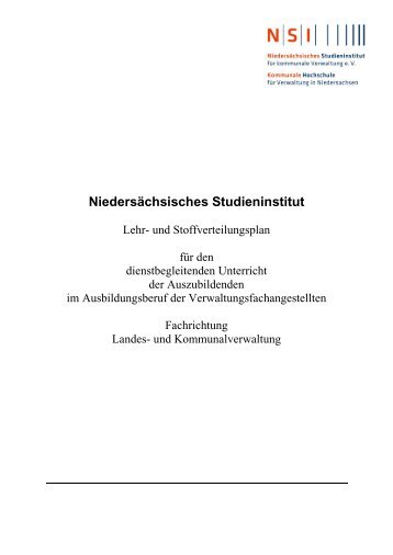 Stoffverteilungsplan mit Vorbemerkungen - NSI