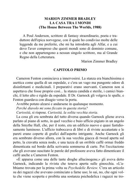 MARION ZIMMER BRADLEY LA CASA TRA I MONDI ... - Angeli buoni