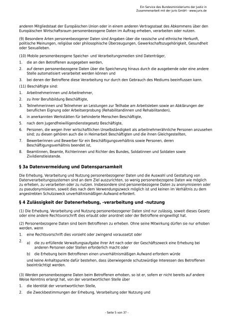 Bundesdatenschutzgesetz (BDSG)