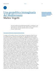Una geopolitica immaginaria del Mediterraneo Matteo Vegetti