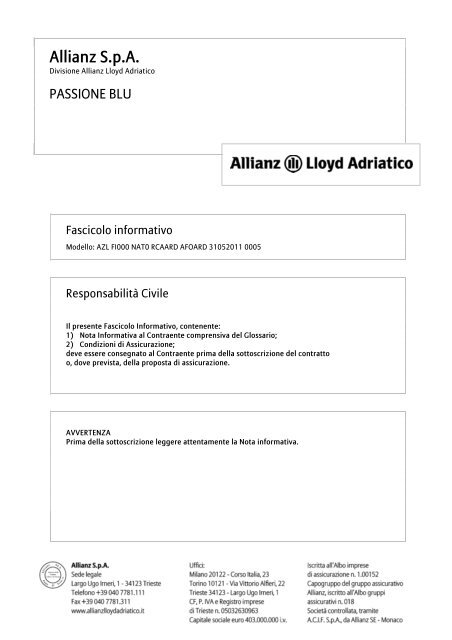 Allianz S.p.A. - Lloyd Adriatico