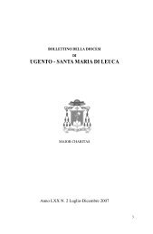 BOLLETTINO DIOCESANO N. 2 -2007.pdf - Diocesi Ugento