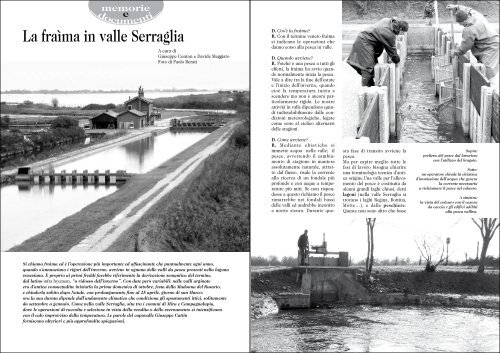 La fraìma in valle Serraglia - Le biblioteche comunali di Mira e Oriago