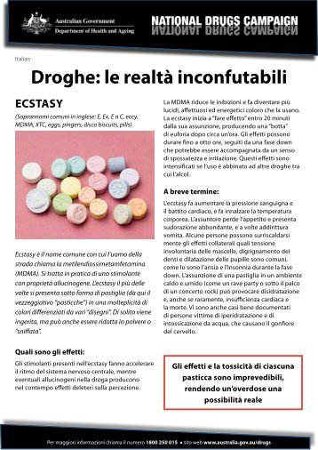 Droghe: le realtà inconfutabili - Department of Health and Ageing