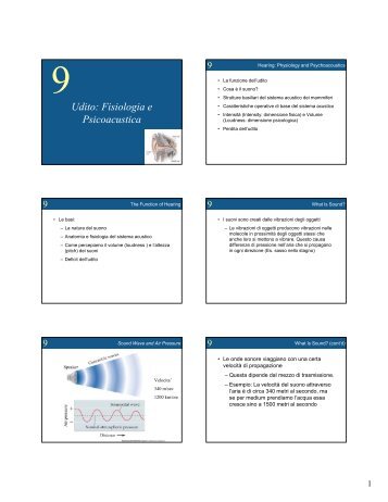 Udito: Fisiologia e Psicoacustica