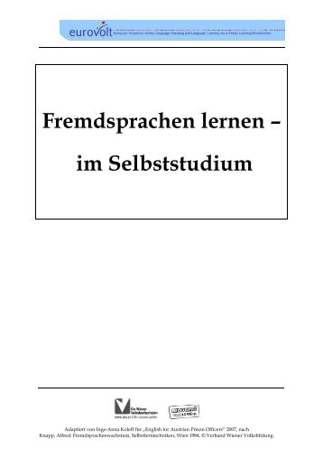 Fremdsprachen lernen – im Selbststudium - Die Wiener ...