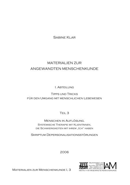 Menschen in Auflösung. Systemische Therapie mit KlientInnen, die ...