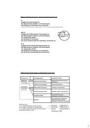 Differentielle Psychologie 1: Persönlichkeitspsychologie Ψ Aufgabe ...