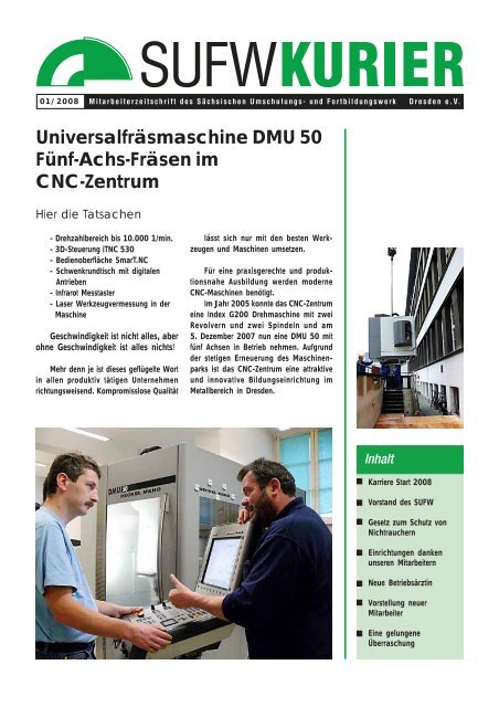 Universalfräsmaschine DMU 50 Fünf-Achs-Fräsen im CNC-Zentrum