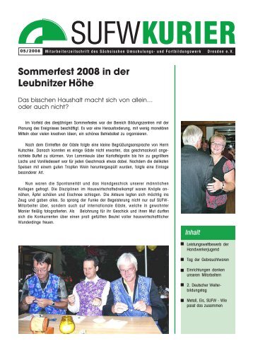 Sommerfest 2008 in der Leubnitzer Höhe - Sächsisches Umschulungs