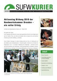Aktionstag Bildung 2010 der Handwerkskammer Dresden – ein ...