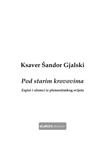 Pod starim krovovima - Ksaver Šandor Gjalski