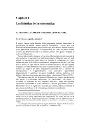 Capitolo 1 La didattica della matematica - Syllogismos