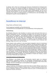 Suizidforen im Internet - Deutsche Gesellschaft für Suizidprävention