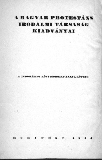 XV. Budapest 1934. - Magyar Evangélikus Digitális Tár (MEDiT)