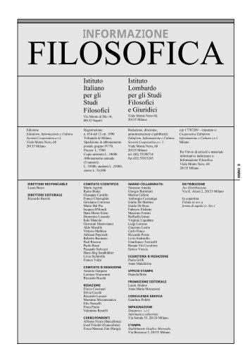 INFORMAZIONE - Studi Filosofici