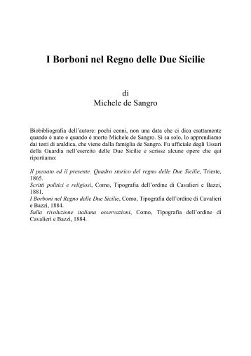 I Borboni nel Regno delle Due Sicilie - A Nazione Napulitana