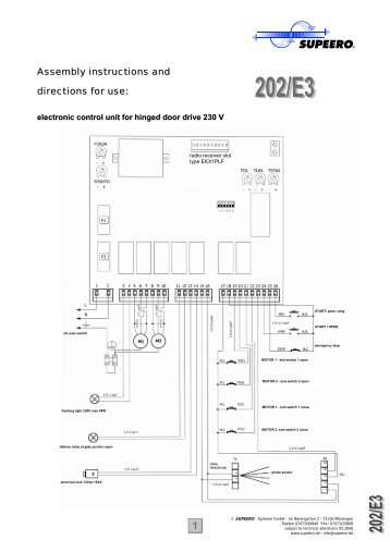 Assembly instructions and directions for use: - supeero