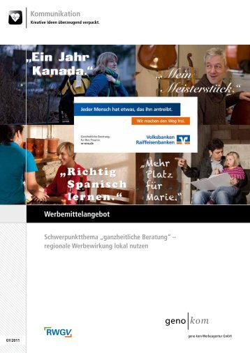 ganzheitliche Beratung - geno kom Werbeagentur GmbH